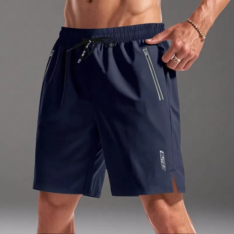 Men's Quick-Dry Luminous Casual Shorts – Loose Fit Micro Elastic Design Navy Blue