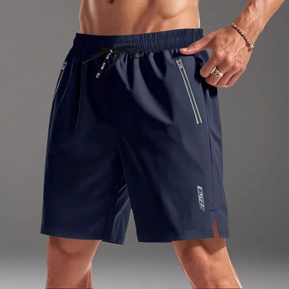 Men's Quick-Dry Luminous Casual Shorts – Loose Fit Micro Elastic Design Navy Blue