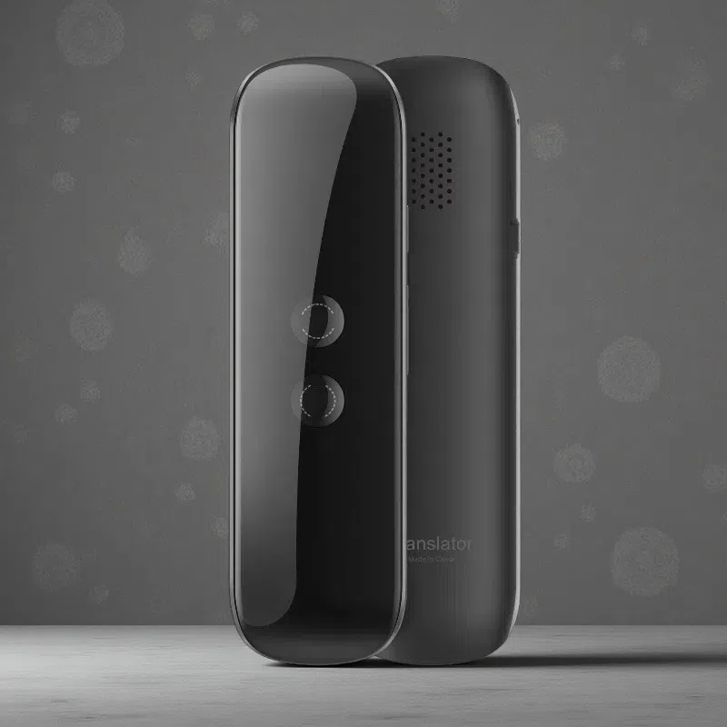 Intelligent AI Voice Translator – 2-Way Real-Time Translation, Long Battery Life, Compact Design Black