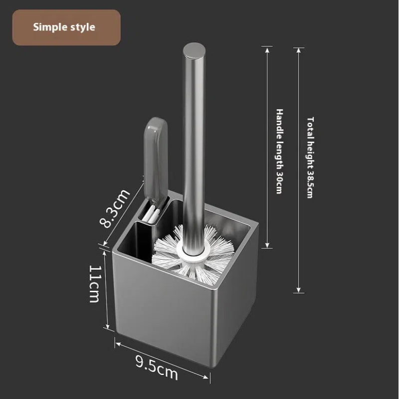 Wall-Mounted Toilet Brush Set – Long Handle, No Dead Angle Cleaning, 2-Brush Pack