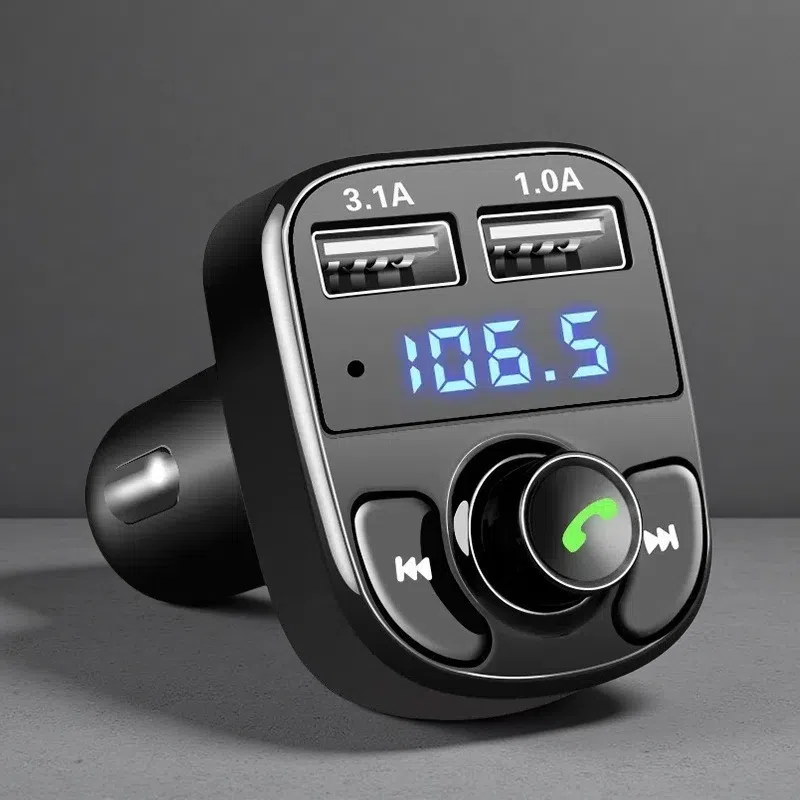 Bluetooth Car Receiver & Transmitter X8 – Multifunctional Wireless Audio Adapter for Cars (Cigarette Lighter Powered)