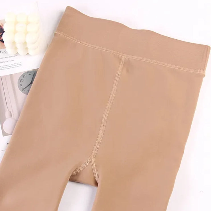 Women's Autumn & Winter Nude Feel Fleece-Lined Leggings – Invisible Shaping Thermal Pantyhose