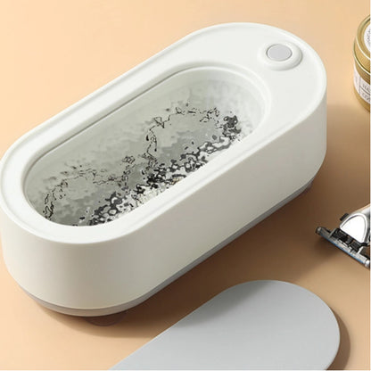 Household Ultrasonic Cleaning Machine – One-Click Jewelry & Eyewear Cleaner White Charging USB