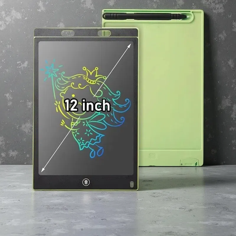 Children's Electronic Drawing Board – Student Graffiti LCD Writing Board with Stylus and Magnet Green