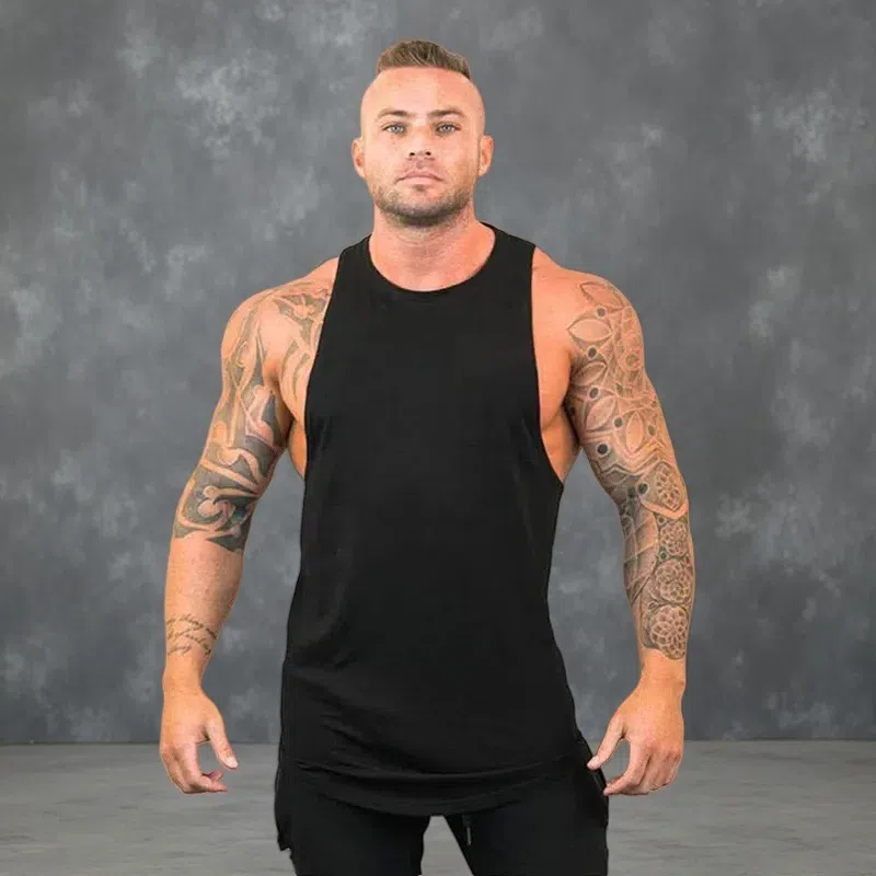 Blank Cotton Waistcoat Loose Bodybuilding Fitness Sports Vest