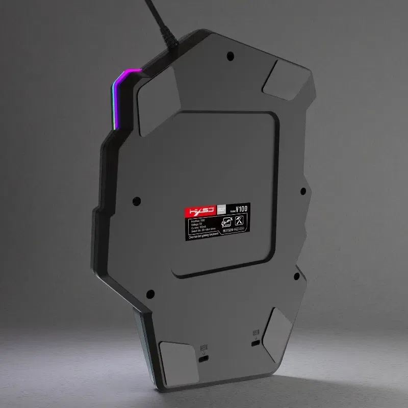 One-Handed Backlit Gaming Keyboard – 35 Keys, Ergonomic Hand Rest, Waterproof Design