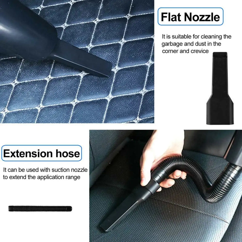 Mini Car Vacuum Cleaner – High-Power 4500PA Suction with 12V Output & 5m Cord