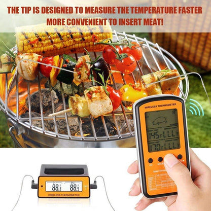 Dual Probe Electronic Thermometer – Wireless Digital Meat Thermometer with Alarm Function