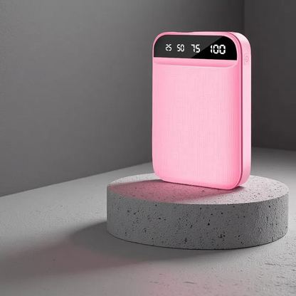 Large Capacity Mini Power Bank – Compact Multi-Port Charger for On-the-Go Power Pink 6000 mAh