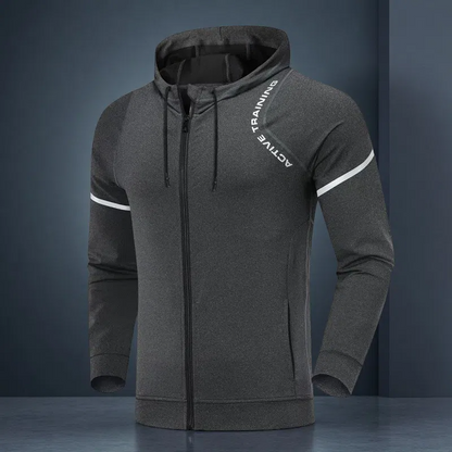 Men's Sports Casual Training Suit – Hooded Long Sleeve Set for All-Season Fitness & Outdoor Activity