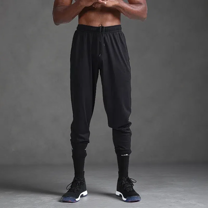 Loose Men’s Sports Pants – Basketball Training Quick-Dry Mid-Waist Trousers