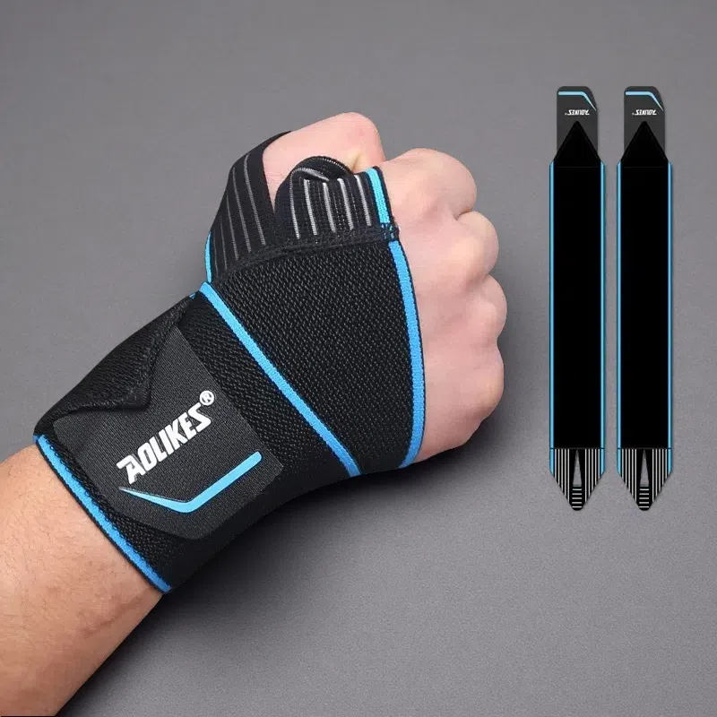 Sports Wrist Guard – Adjustable Palm Support Wristband for Training & Weightlifting Blue Adjustable