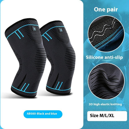 Knee Support Pad – Comfortable Anti-Slip Compression Sleeve for Sports & Fitness Black And Blue