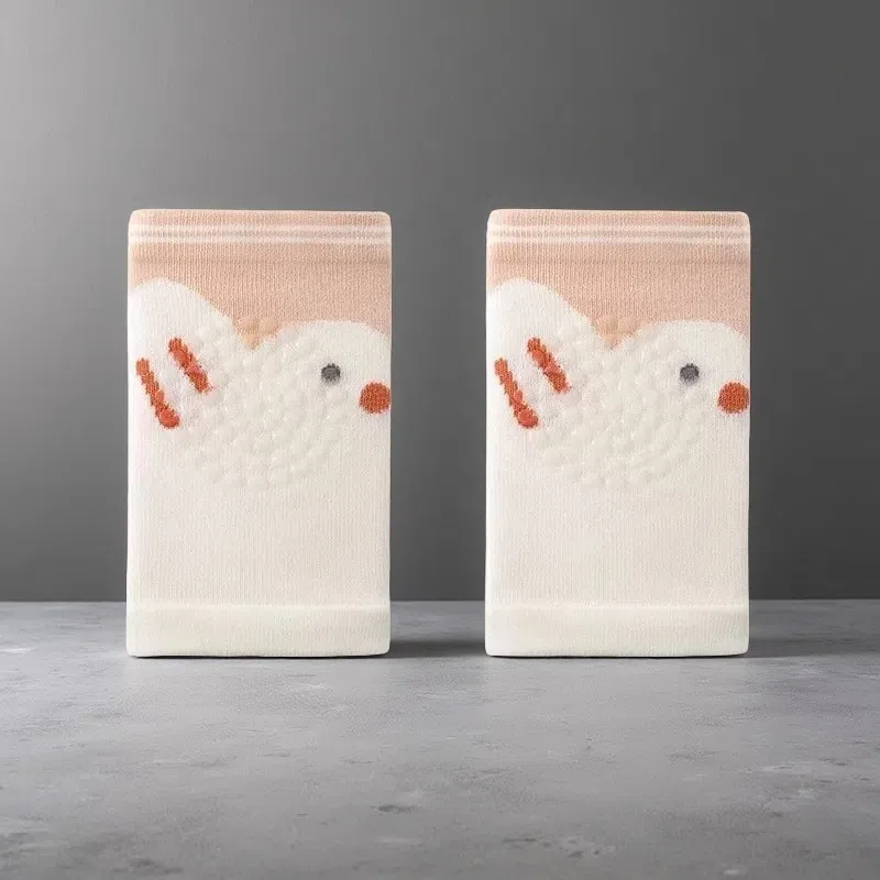 Baby Kneecap Protective Gear – Cute Cartoon Mesh Non-slip Fall Protection for Toddlers White Dove Free Size