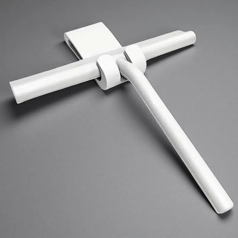 Silicone Multifunctional Cleaning Wiper – Window & Bathroom Glass Squeegee White Small Size