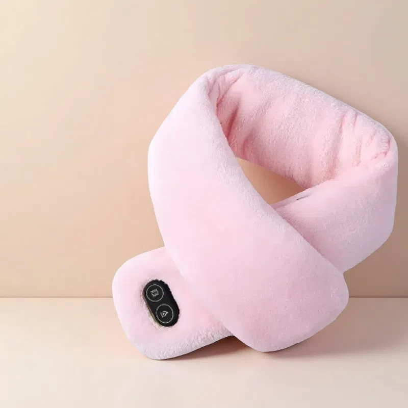 USB Heated Scarf with Power Bank – Vibration Massage & Smart Temperature Control