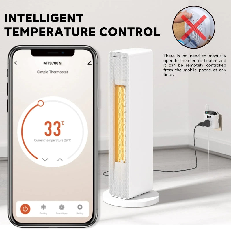 Thermostatic Smart Socket – Voice & App Controlled | EU Plug | 3680W