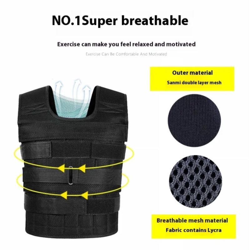 Weight Vest for Running & Training – Adjustable Load Sports Vest for Men & Women