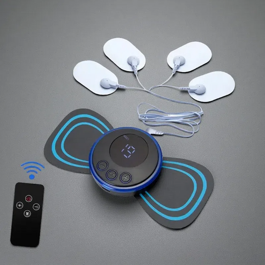 Portable Electric Pulse Shoulder and Neck Mini Cervical Spine Massage Instrument Remote Control One For Four