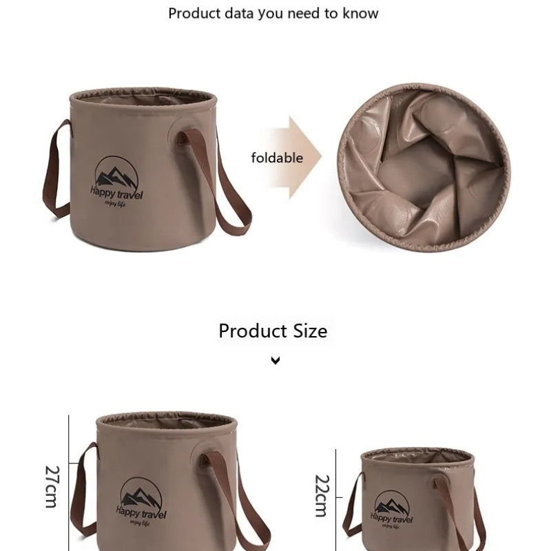 Outdoor Foldable PVC Bucket – Portable & Durable for Fishing, Camping & More
