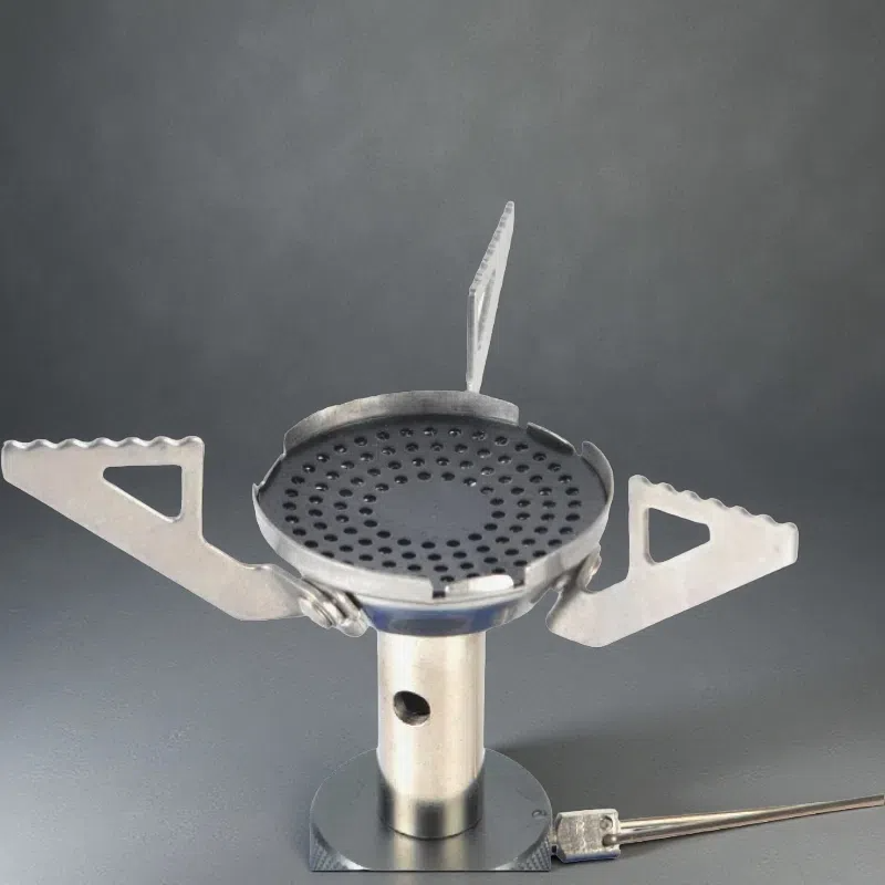 Mini Integrated Gas Camping Stove – Compact One-Piece Outdoor Cooking Burner for Easy Portability