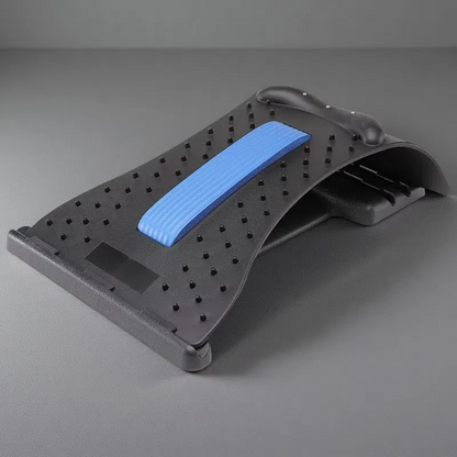 Curved Finger Pressure Cervical Spine Stretcher – Shiatsu Neck & Back Massager Black blue