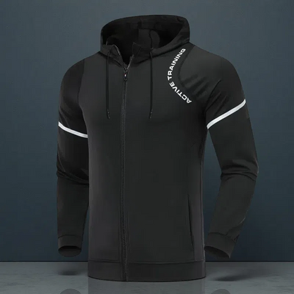 Men's Sports Casual Training Suit – Hooded Long Sleeve Set for All-Season Fitness & Outdoor Activity