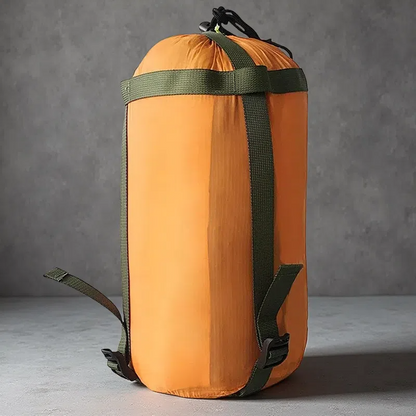 Outdoor Camping Sleeping Bag Compression Bag – Durable Nylon Storage with Silicone Coating Orange