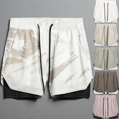 Double-Layer Quick-Dry Running Shorts – Casual & Sporty Comfort