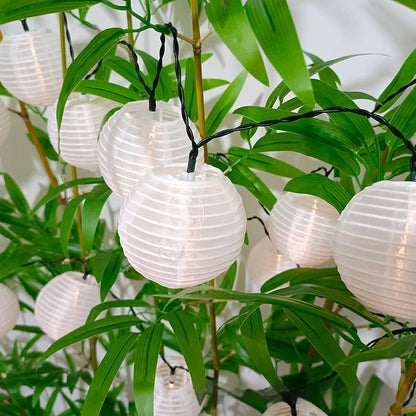 Solar Fabric Lighting Chain – Colorful Lantern String for Outdoor Decoration