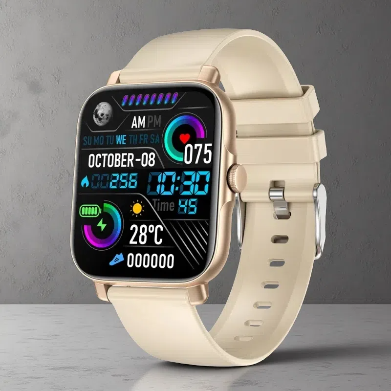 Magnetic Charging Smartwatch – Bluetooth Calling, Stylish Steel Design