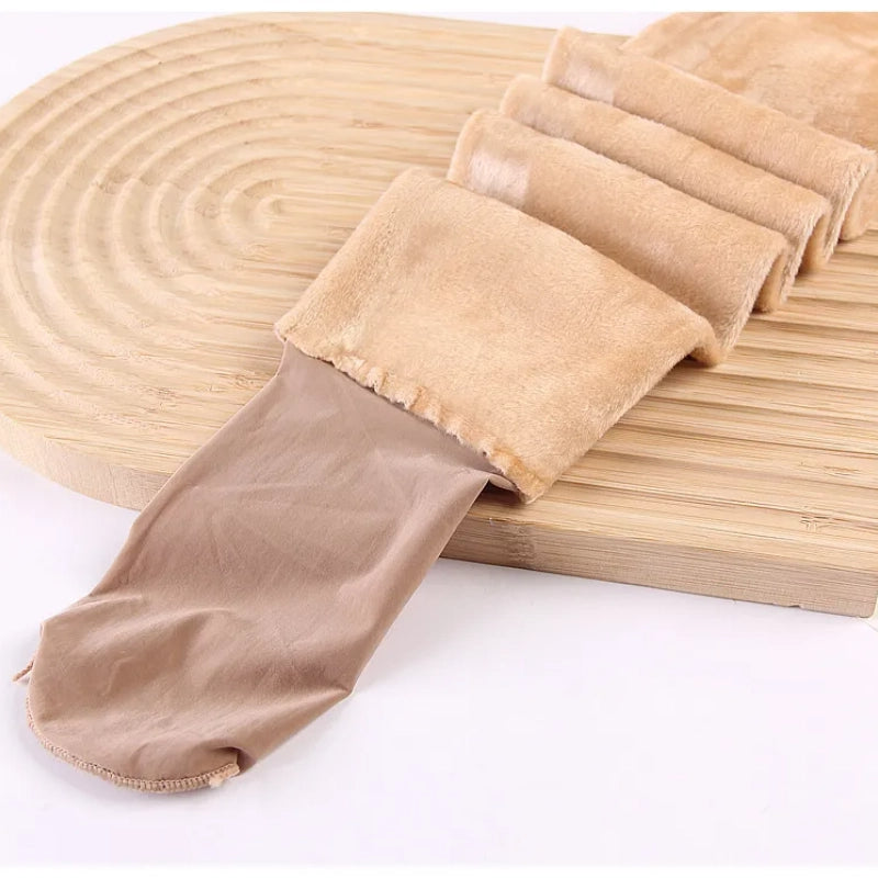 Women's Autumn & Winter Nude Feel Fleece-Lined Leggings – Invisible Shaping Thermal Pantyhose