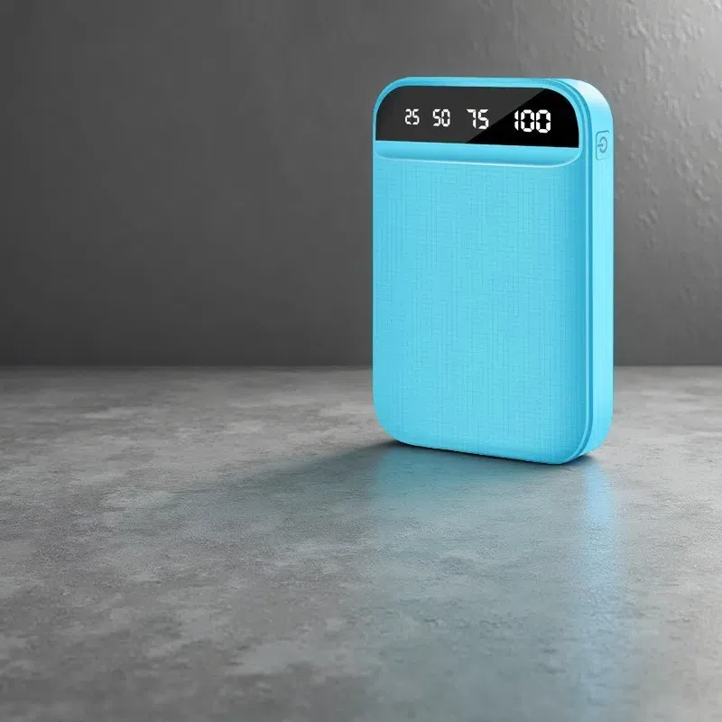 Large Capacity Mini Power Bank – Compact Multi-Port Charger for On-the-Go Power Blue 6000 mAh