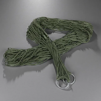 Rope Mesh Hammock – Indoor & Outdoor Nylon Swing for Camping and Leisure