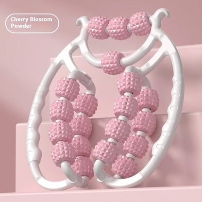 Ring Roller Small Leg Massage Machine – Double-Row Fitness & Body Shaping Massager 20 Wheels Hit Pink