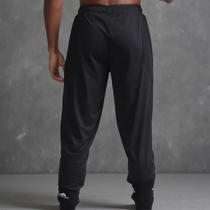 Loose Men’s Sports Pants – Basketball Training Quick-Dry Mid-Waist Trousers
