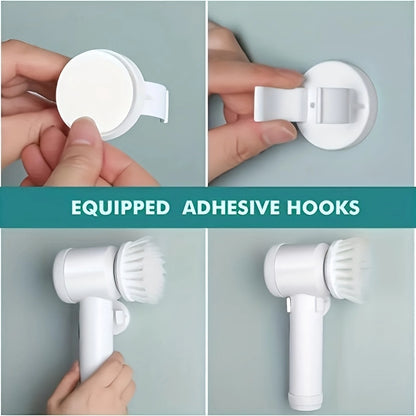 Electric Spin Cleaning Brush – USB Rechargeable Handheld Power Scrubber for Kitchen & Bathroom