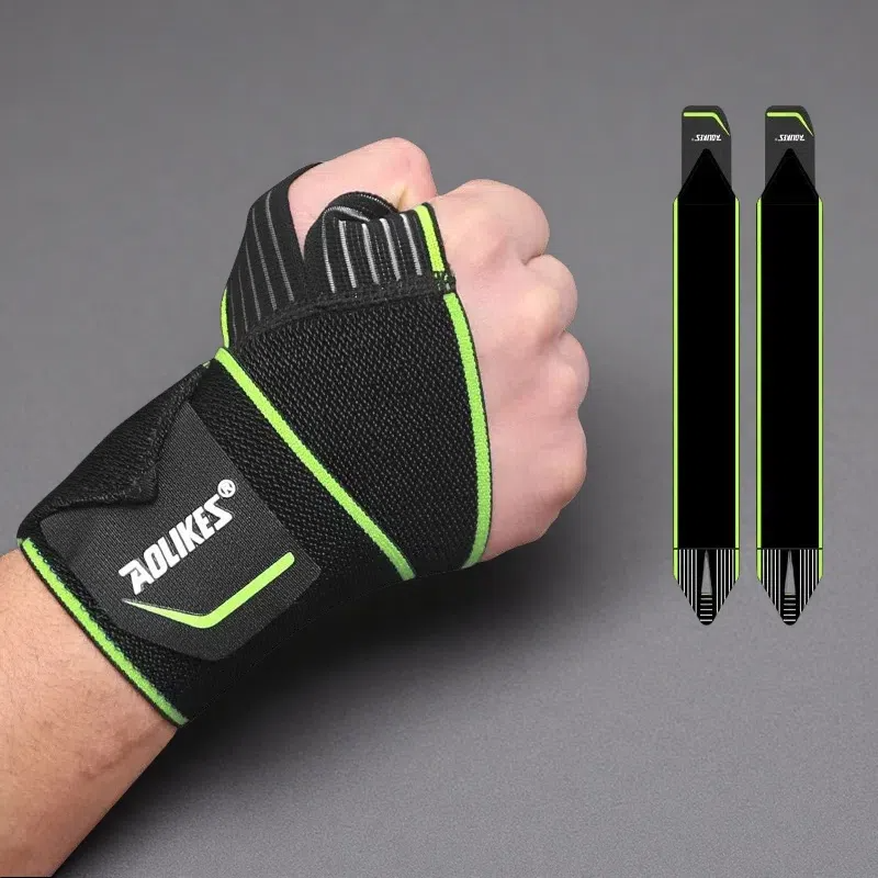 Sports Wrist Guard – Adjustable Palm Support Wristband for Training & Weightlifting Green Adjustable