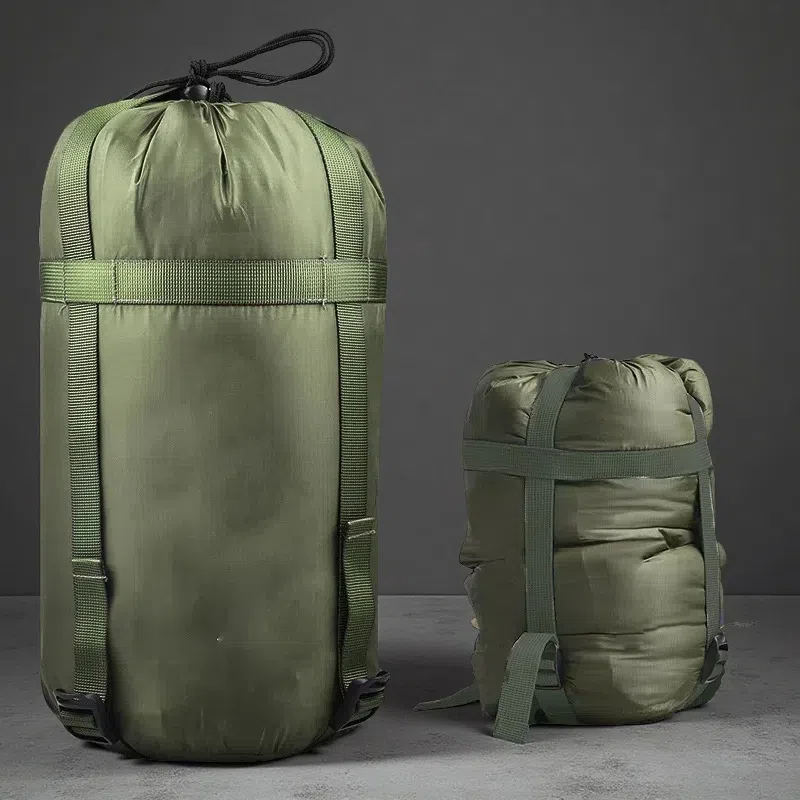 Outdoor Camping Sleeping Bag Compression Bag – Durable Nylon Storage with Silicone Coating
