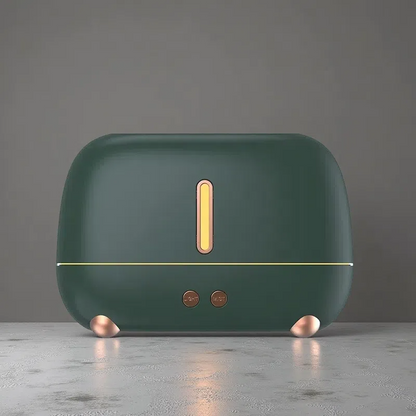 Upgraded Flame Humidifier – USB Essential Oil Diffuser with Fireplace Effect & Timer Green USB