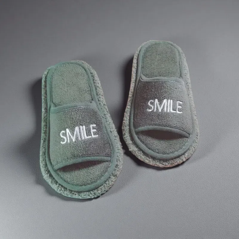 Women’s Detachable Bottom Mop Slippers – Cute & Functional Cleaning Footwear Grey