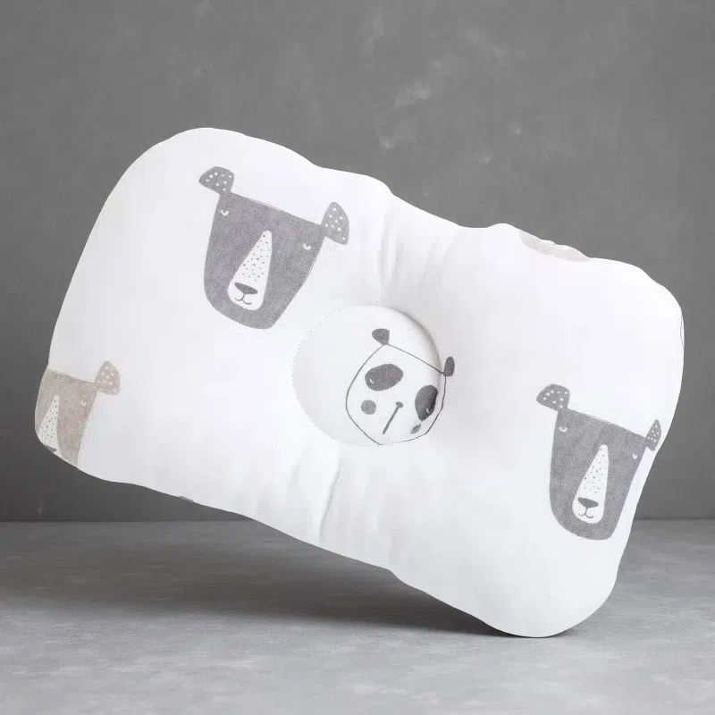 Autumn and Winter Baby Pillow – Cotton Round Anti-Eccentric Head Support Pillow for 0-1 Years 4 30x23cm
