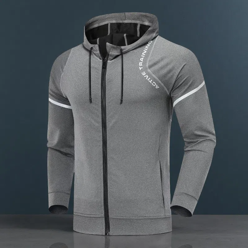 Men's Sports Casual Training Suit – Hooded Long Sleeve Set for All-Season Fitness & Outdoor Activity