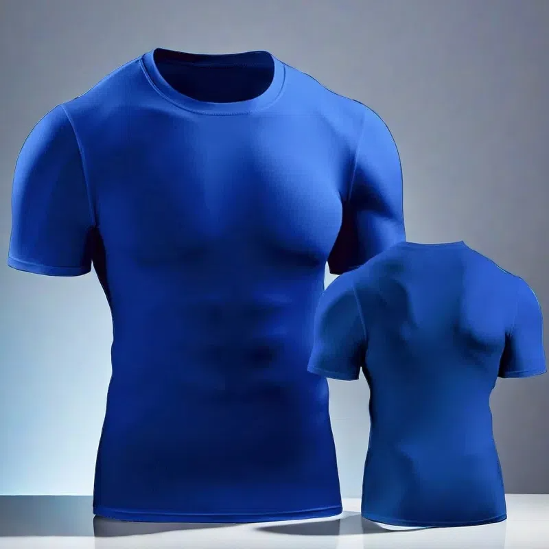 Men’s Muscle Hooded Short Sleeve T-Shirt – Slim Fit Striped Sports & Leisure Top