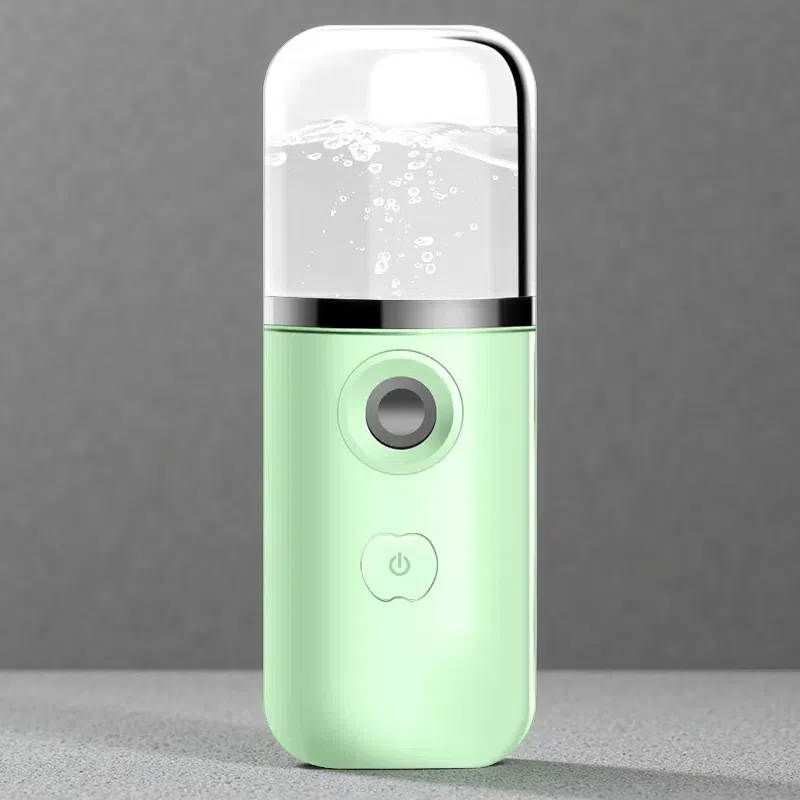 Household Handheld Face Care Beauty Spray Device – USB Nano Steaming Face Humidifier Green