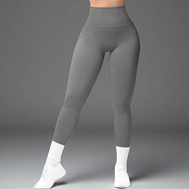 Women's Hip-Up Yoga Pants – Breathable & Sculpting Fitness Leggings Grey