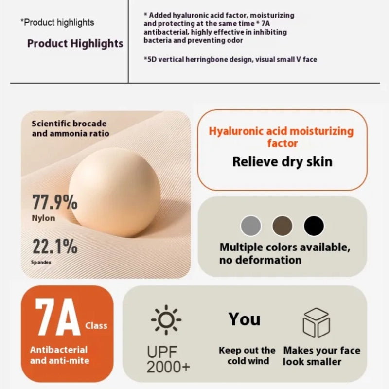 5D Windproof Cycling Face Mask with Cartilage Support – Eye Protection & Lipstick-Safe Design