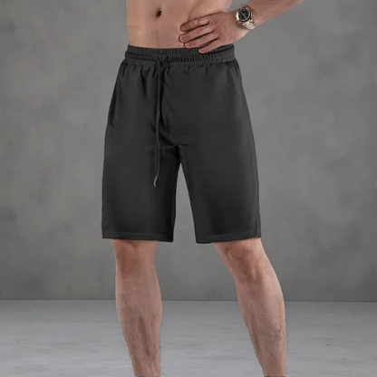 Breathable Quick-Dry Casual Sports Mesh Fabric Shorts – Lightweight Loose Fit with Micro Elasticity Black