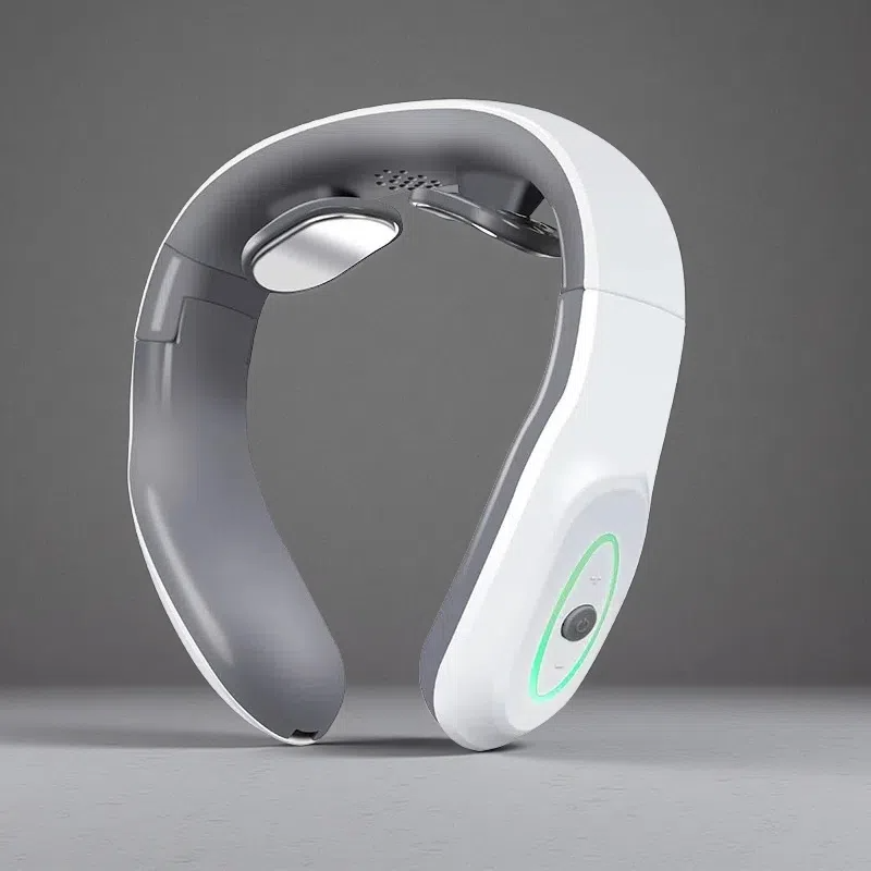 Heated Electric Pulse Shoulder And Neck Mini Folding Massager White USB