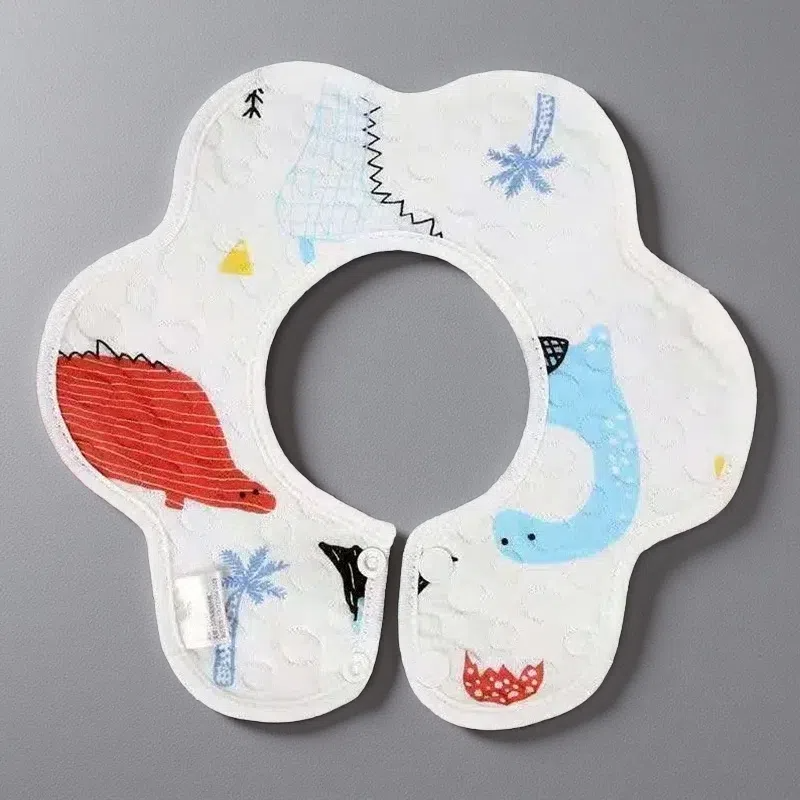 Baby Petal Waterproof Bib Saliva Towel Soft Cotton Watercolor 28x28cm